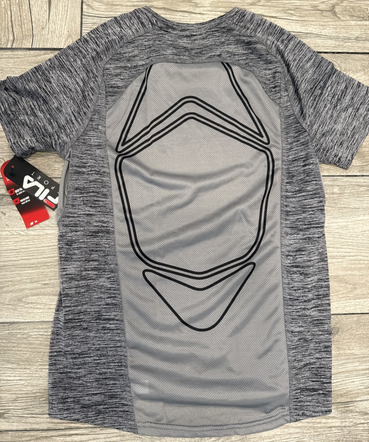 Small Fila Performance T-Shirt Fitted Spacedye Gray Tee 2017 Provent Mesh Panels gallery