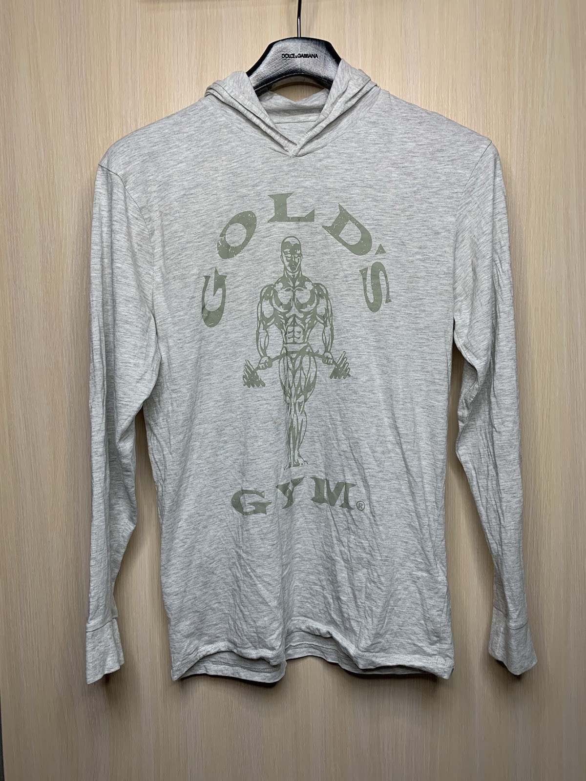Golds Gym Lightweight Hooded Long Sleeve Gray Men’s Size M gallery