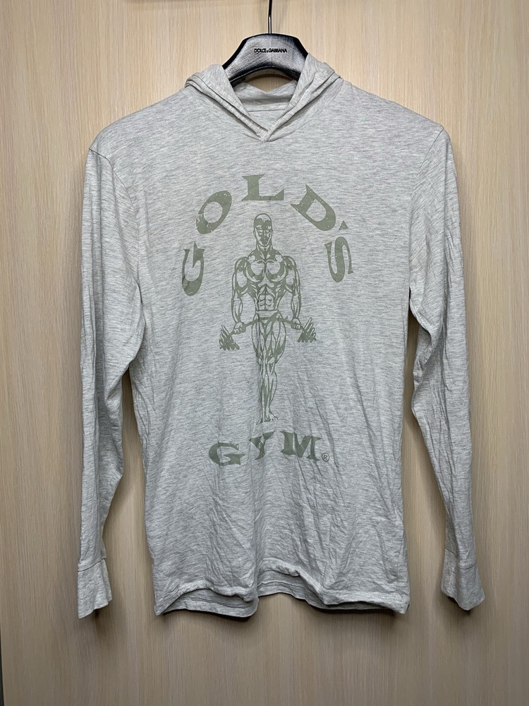 Golds Gym Lightweight Hooded Long Sleeve Gray Men’s Size M