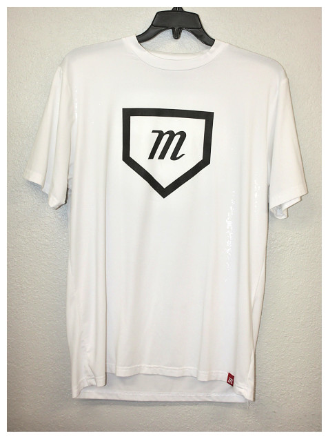 Marucci Sz YXL Baseball Youth Teen White Short Sleeve Performance Shirt AM1-1