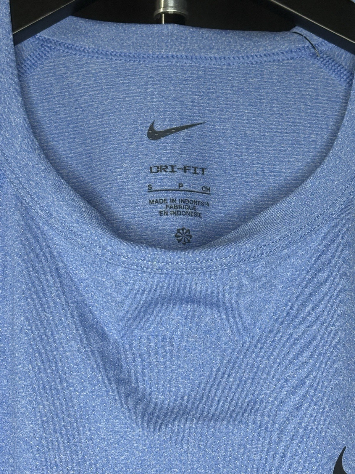 NEW With Tags NWT Nike Dri-FIT Moisture Wicking Training T-Shirt Blue Men's S gallery