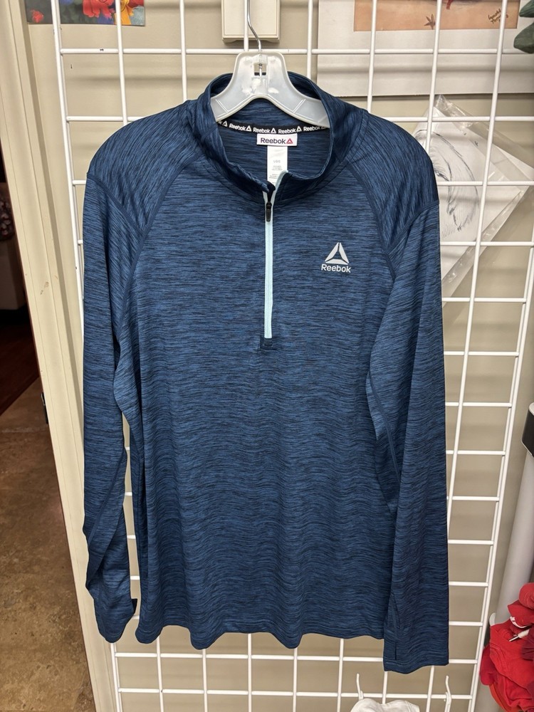 Reebok Quarter Zip Pullover Activewear Shirt Size Large Light And EUC