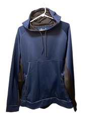 Train Xersion Hooded Athletic Shirt With Zip Pockets XL Mens Blue &Black