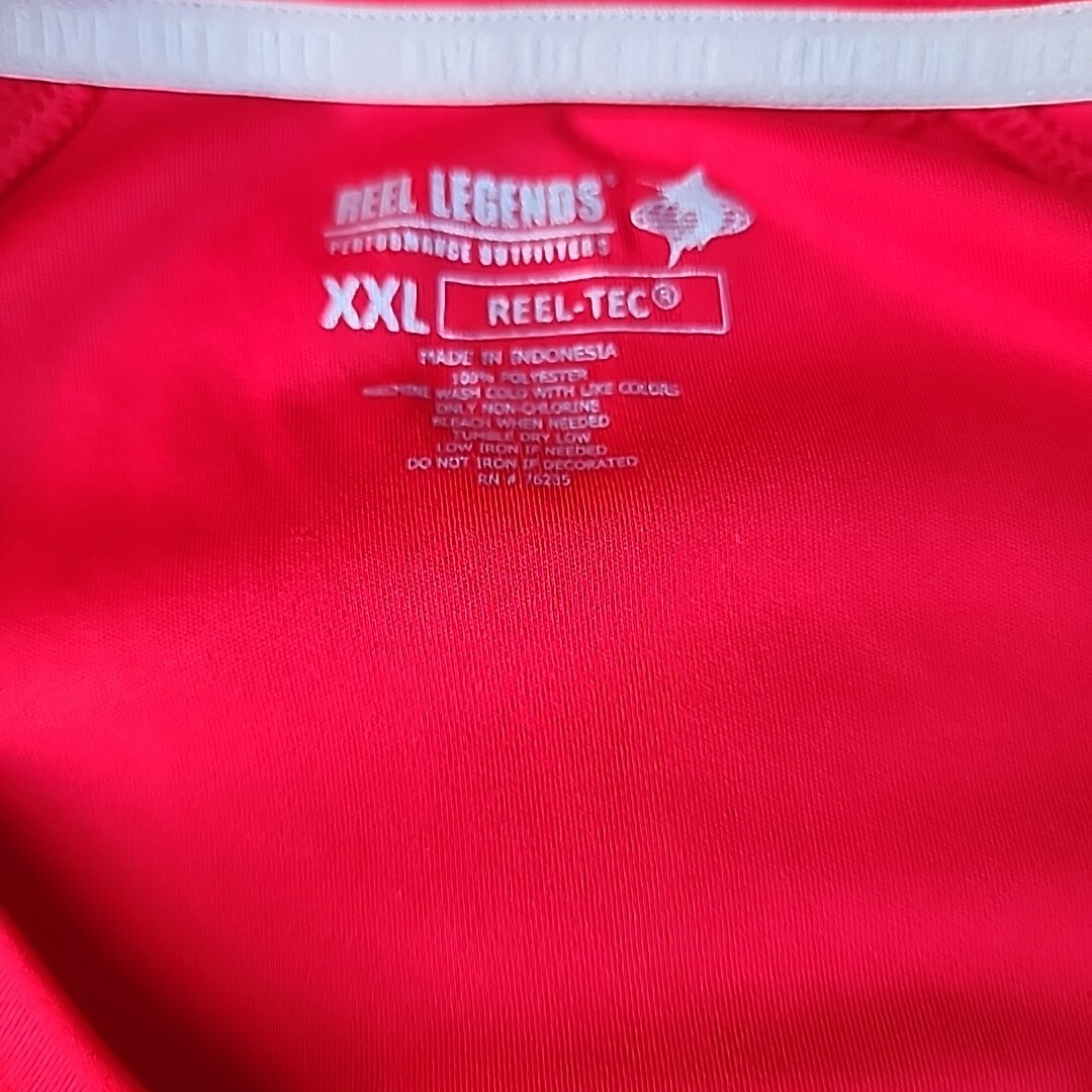 Reel Legends Red Long Sleeve UV Protection Patriotic Tackle Tee Men's Sz XXL gallery