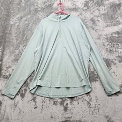 NEW All in Motion Shirt Mens XXL Green Lightweight 1/2 Zip Athletic Thumbholes