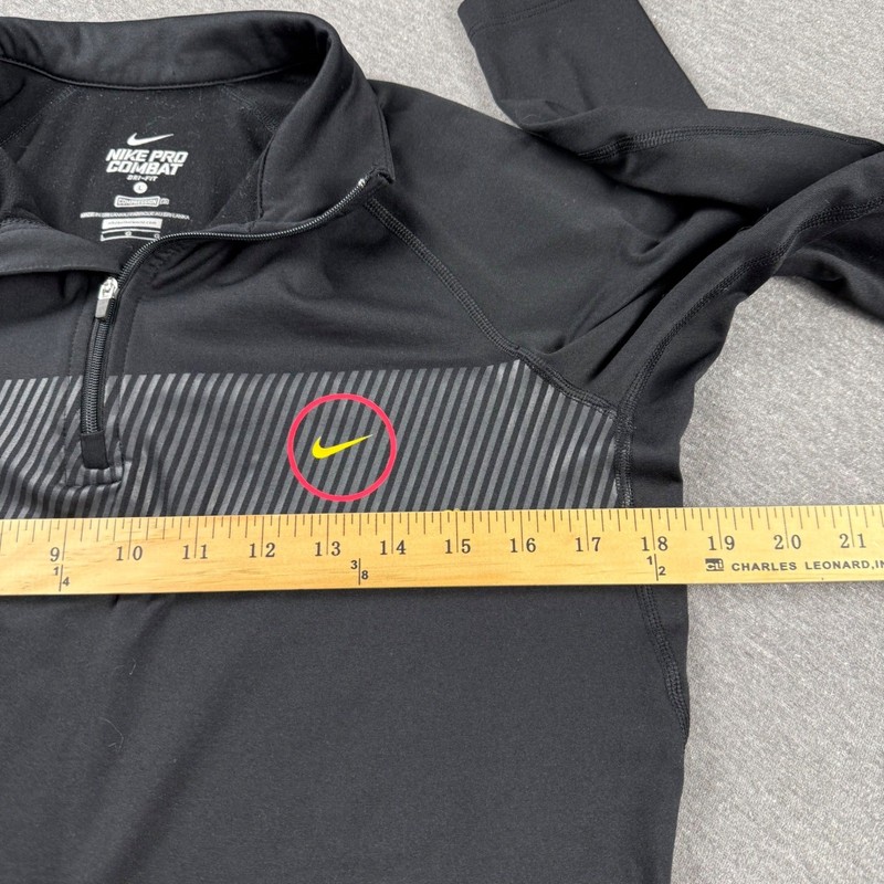 Nike Pro Combat Dri-FIT Livestrong Mens Large Black Compression Quarter Zip Top gallery
