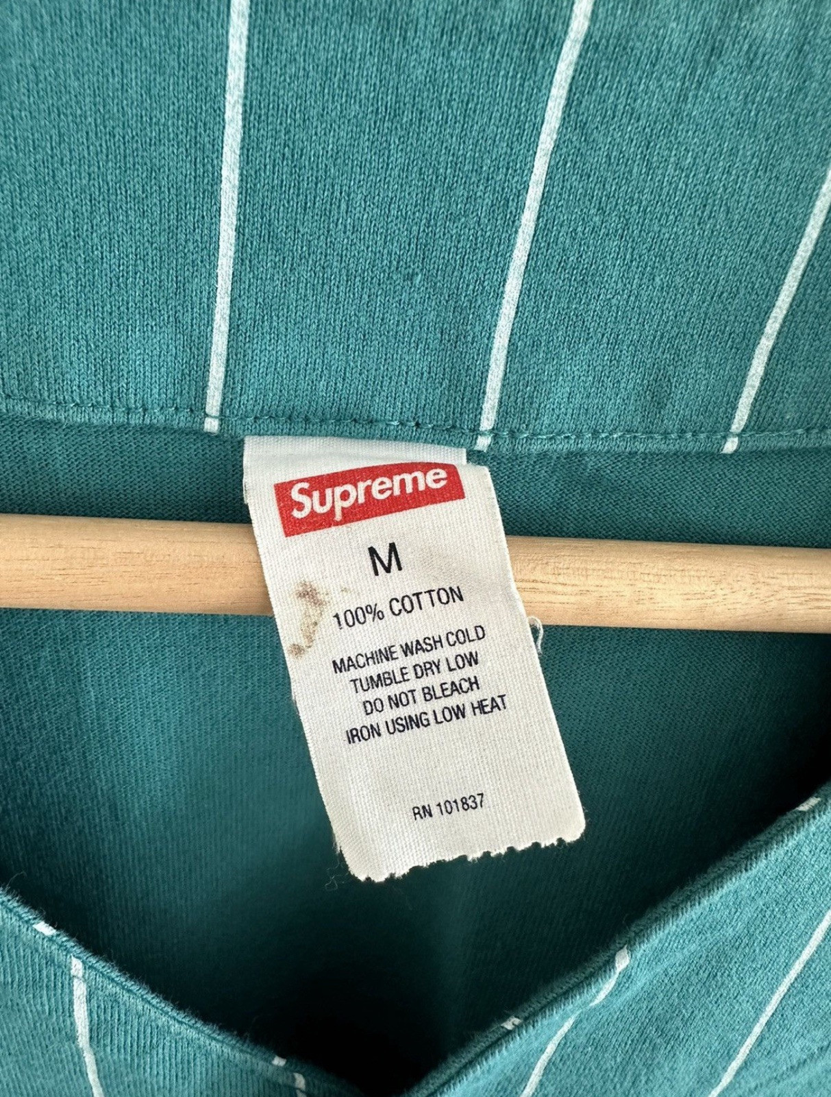 supreme love hate baseball jersey size M Blue Teal gallery