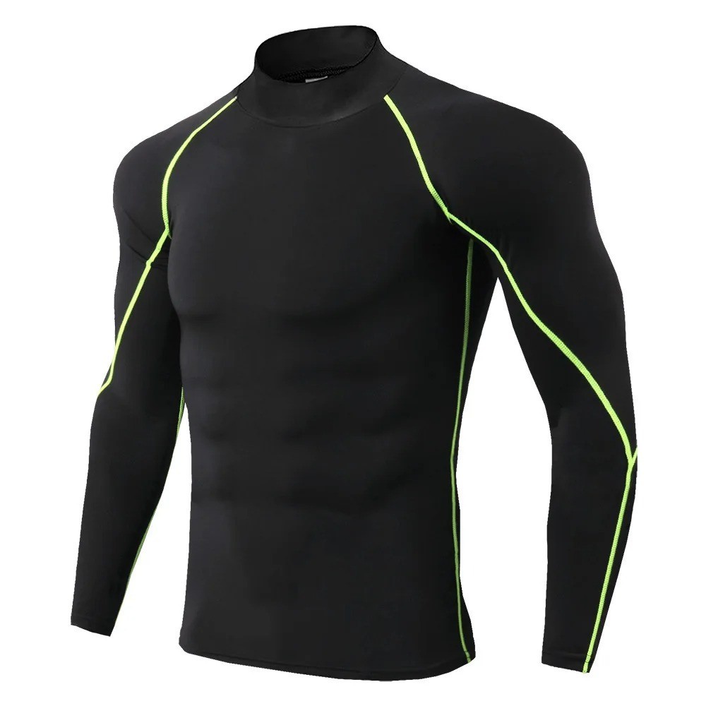 Men’s Quick Dry Long Sleeve Compression Gym Shirt Running Fitness Sports Gift gallery