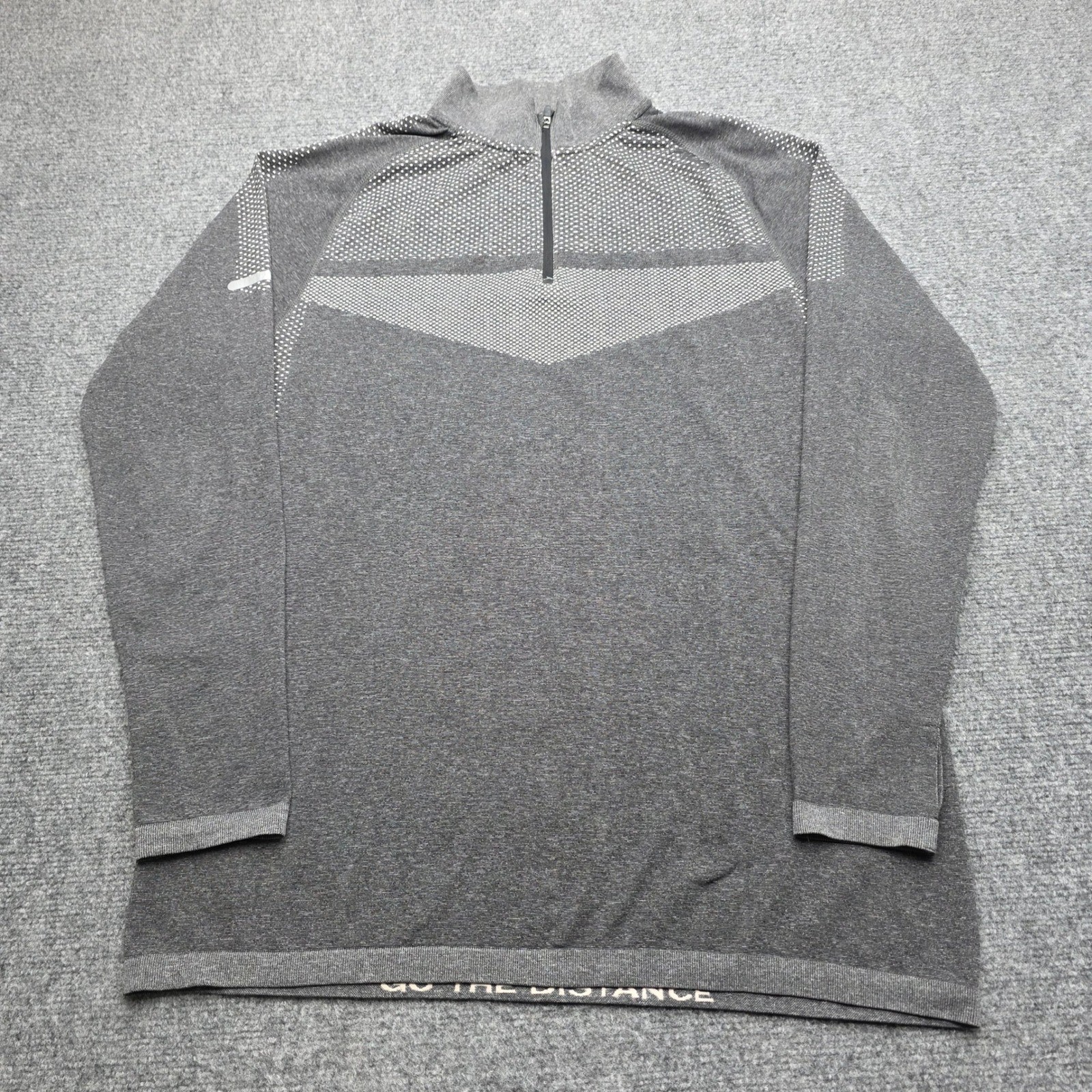 FILA Sport Mens Large 1/4 Zip Pullover Gray Running Fitted Thumbholes Sweatshirt gallery