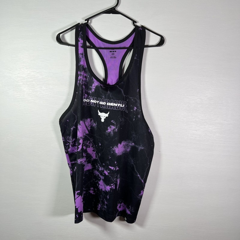Under Armour Men's Project Rock Mesh Printed Tank Top 1373575-001 NWT Medium gallery