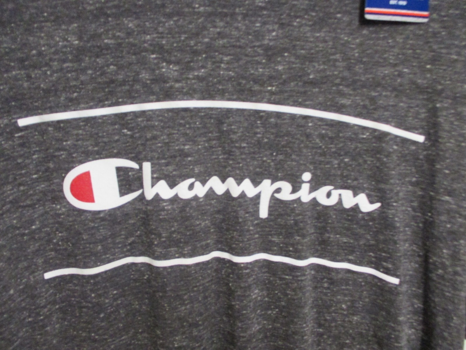 CHAMPION MENS CLASSIC LOGO SHORT SLEEVE T SHIRT (2XL) NWT BLACK HEATHERED SOFT! gallery