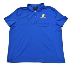 Nike Michael Jordan Blue 3XXL Collared Dri-Fit Basketball Logo Shirt Logo
