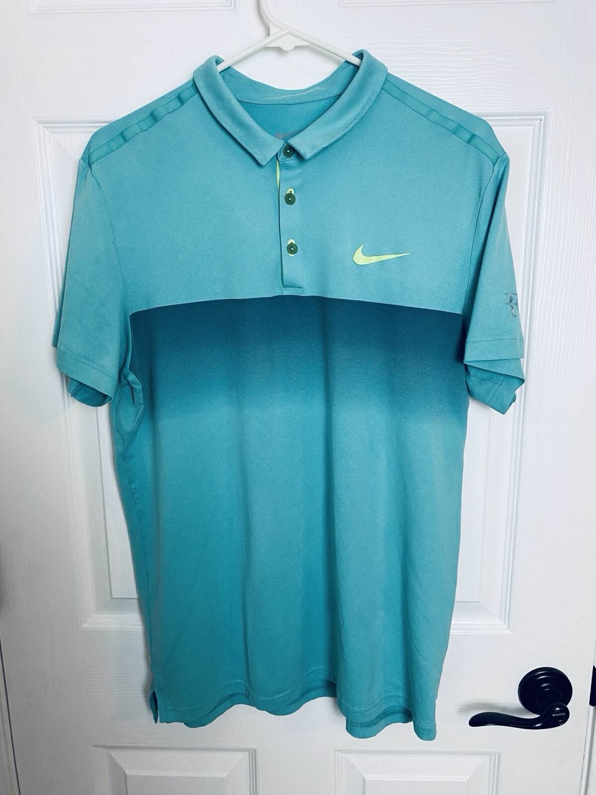 Nike Roger Federer RF 2015 Rome Madrid Polo Tennis Shirt Large Rafa Nadal gallery