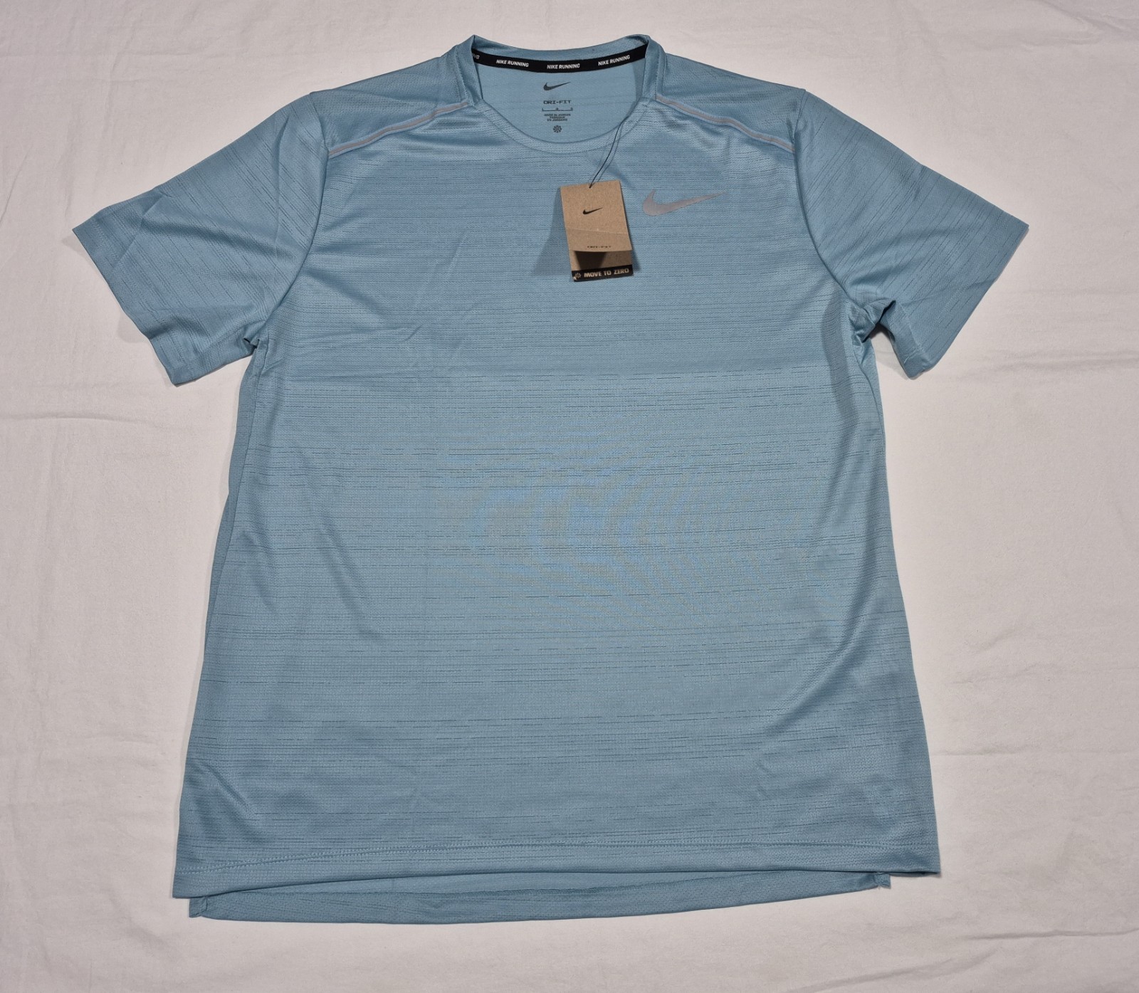 Nike Men’s Dri Fit Miler Running Shirt AJ7565-464 Emerald Ocean Blue Reflective gallery