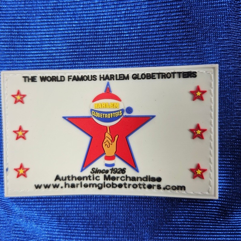 Harlem Globetrotters Basketball Jersey Mens Large Blue Dizzy 2 Stars Embroidered gallery