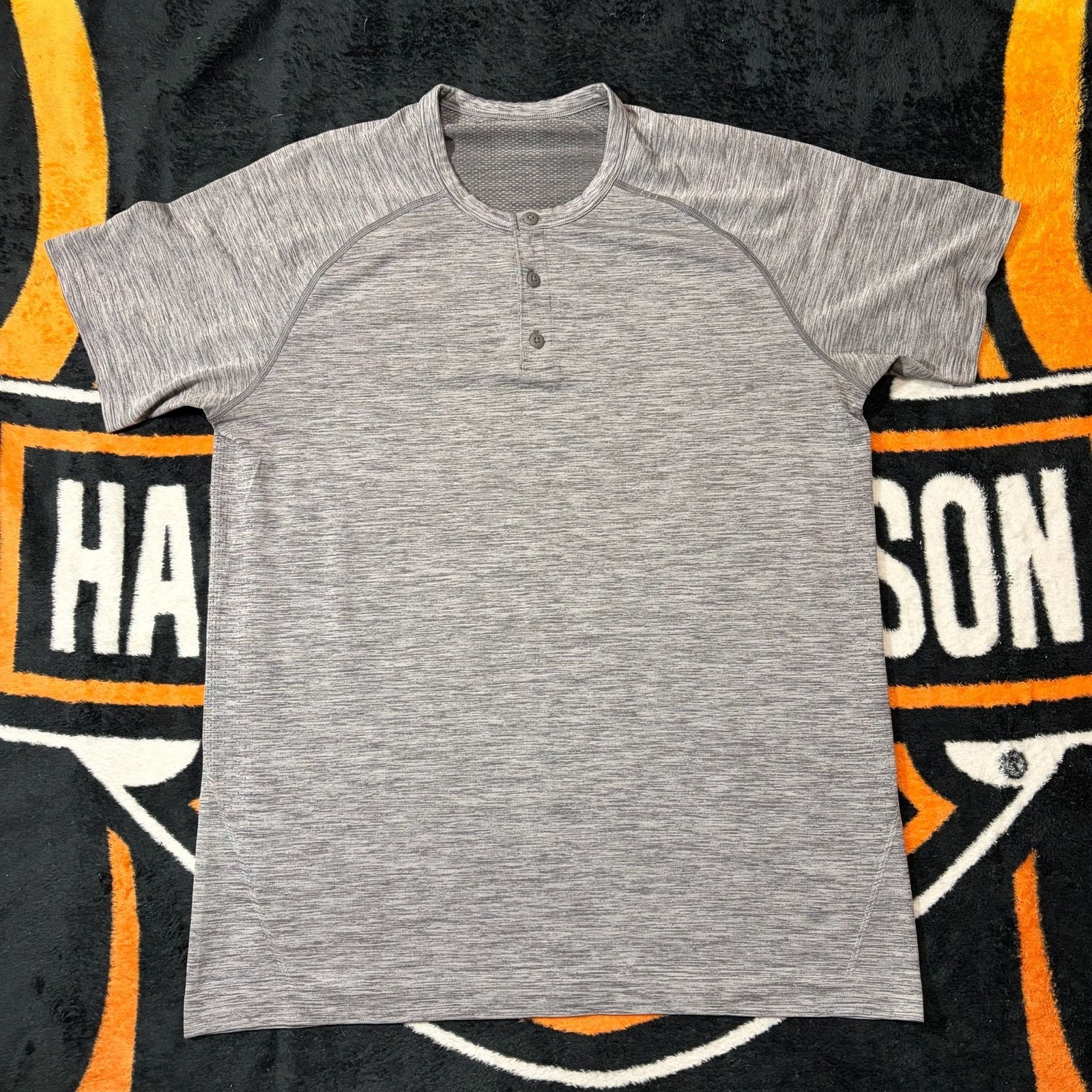 Lululemon Metal Vent Tech Short Sleeve Henley Shirt Gray gallery