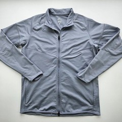 Nike Large Grey Full Zip Sweatshirt Jacket Thumb Holes Pockets
