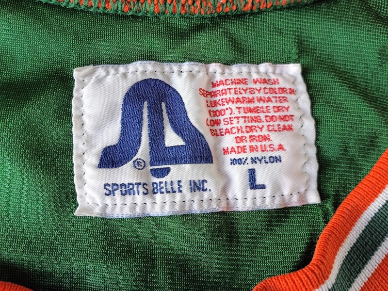 SPORTS BELLE INC VINTAGE 80s SEMINOLE FLORIDA NYLON BASKETBALL JERSEY SIZE L gallery