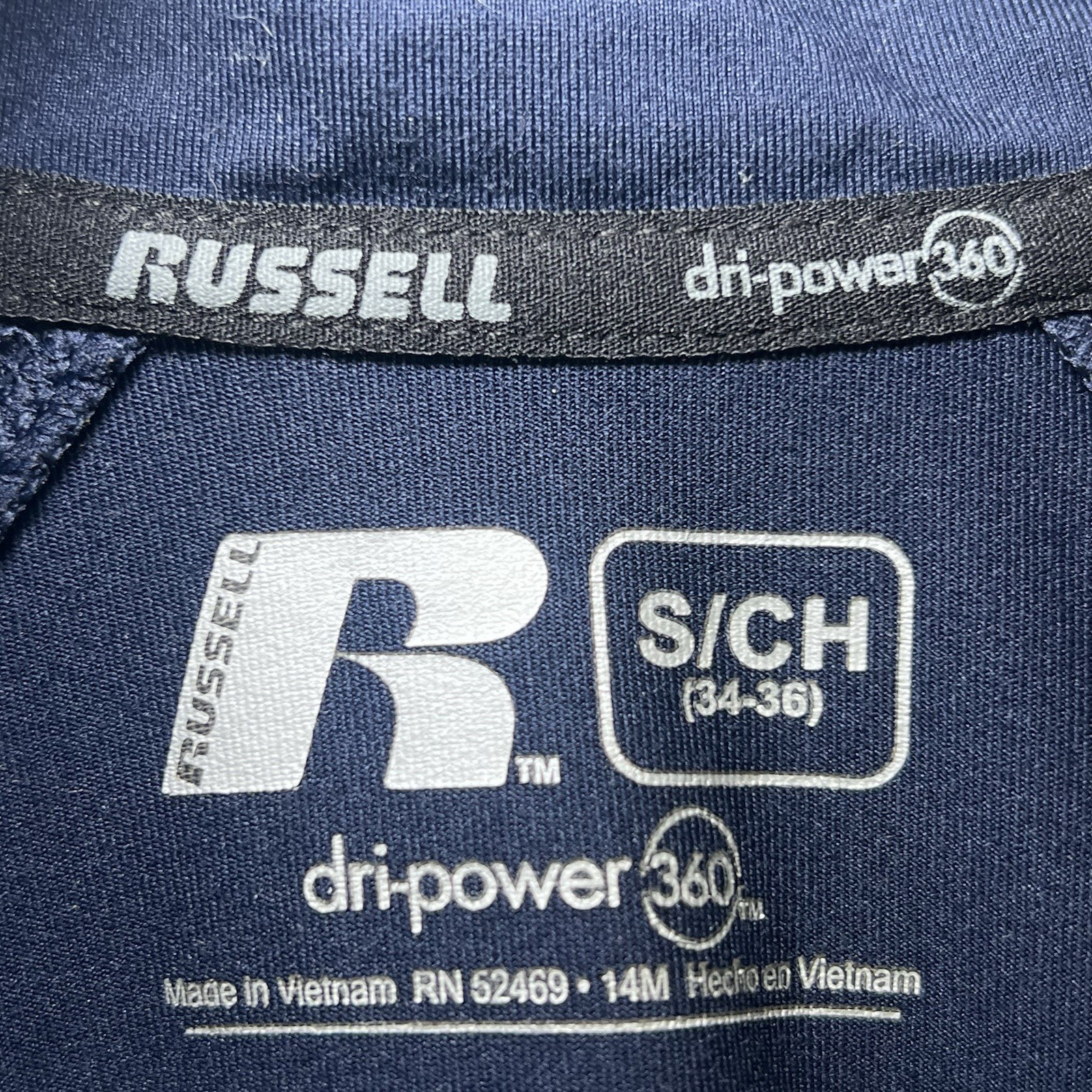 Russell Training Fit DriPower 360 Mens S Blue Long Sleeve 1/4 Zip Active Shirt gallery