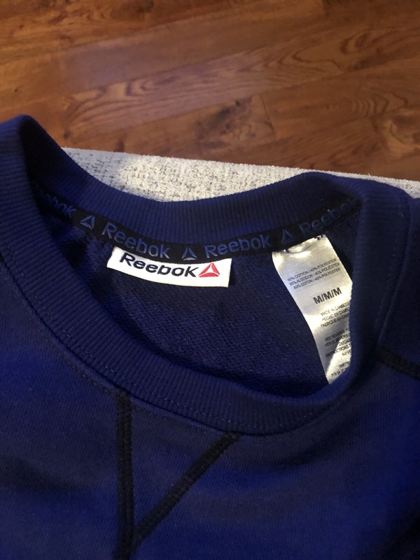 NWT Reebok Cruise Control Crew Long Sleeve Shirt Blue Men's Size Medium gallery