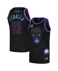 Marvel-Men’s Black Panther 60th Anniversary Basketball Jersey, SIZE: Large ,