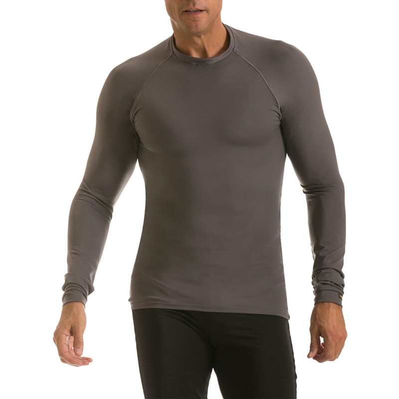 Insta Slim Activewear Compression Raglan Long Sleeve MA2010 Gunmetal/L gallery