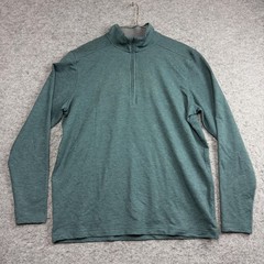 Under Armour Pullover Mens Large Green ColdGear Golf 1/4 Zip Thermal Long Sleeve