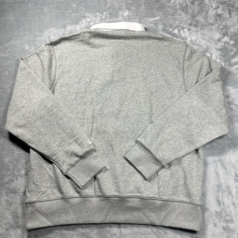 Nike Club Fleece Long-Sleeve Polo FN3112-063 Gray Heather Size XL Sports NWT $90 gallery
