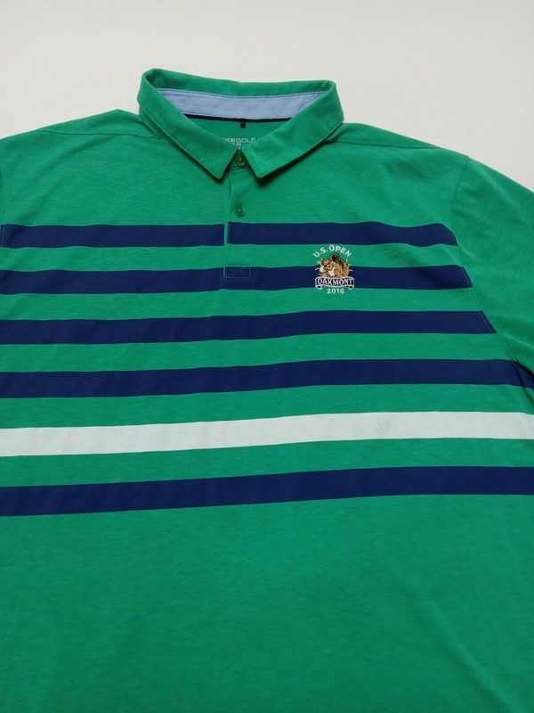 2016 U.S. Open Oakmont Nike Golf Polo Shirt Dri Fit Mens XXL Green Short Sleeve gallery