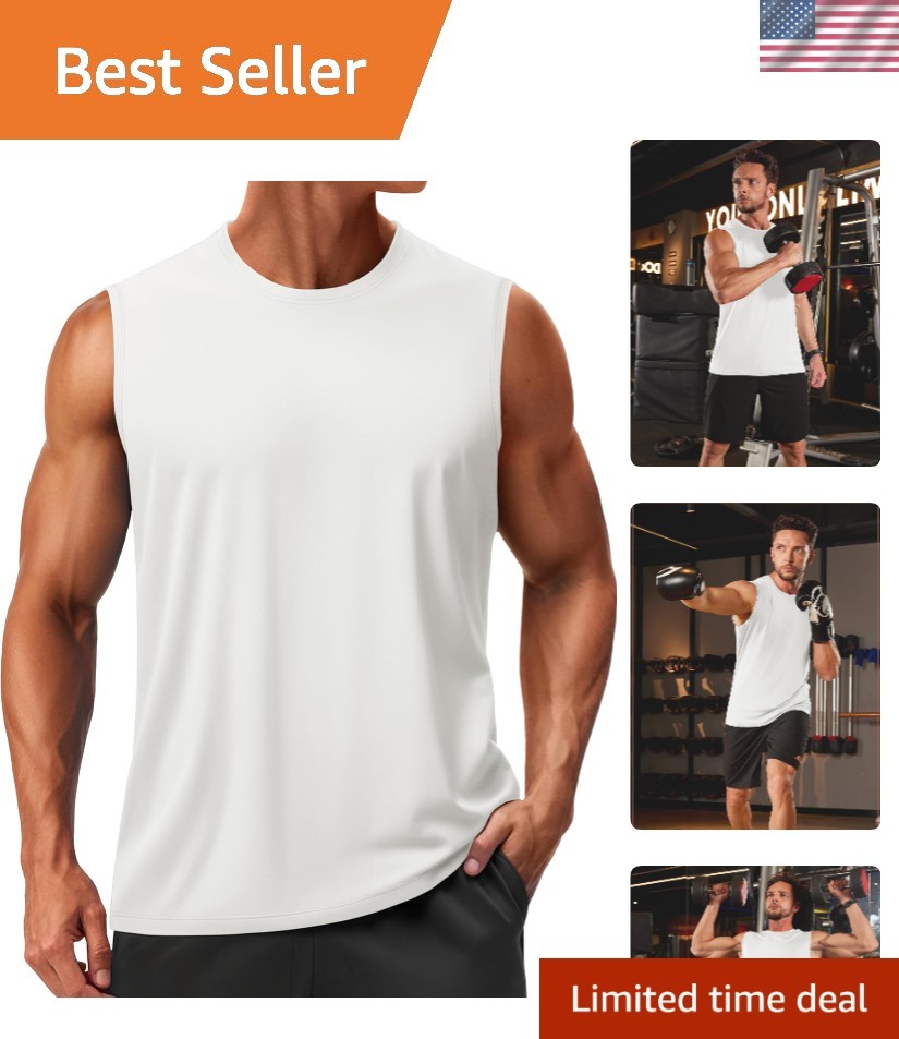 Men's Sleeveless Shirts Quick Dry Tank Tops for Men Sun Protection UPF 50+ At... gallery