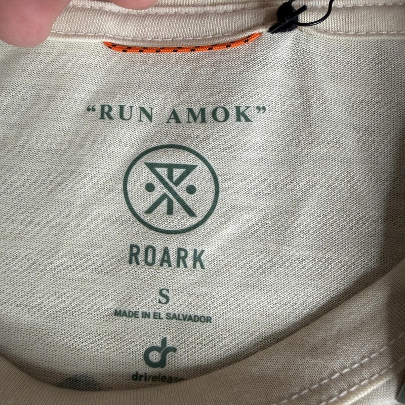 Roark Run Amok Mathis Shirt Mens Small Natural drirelease Public Lands Graphic gallery