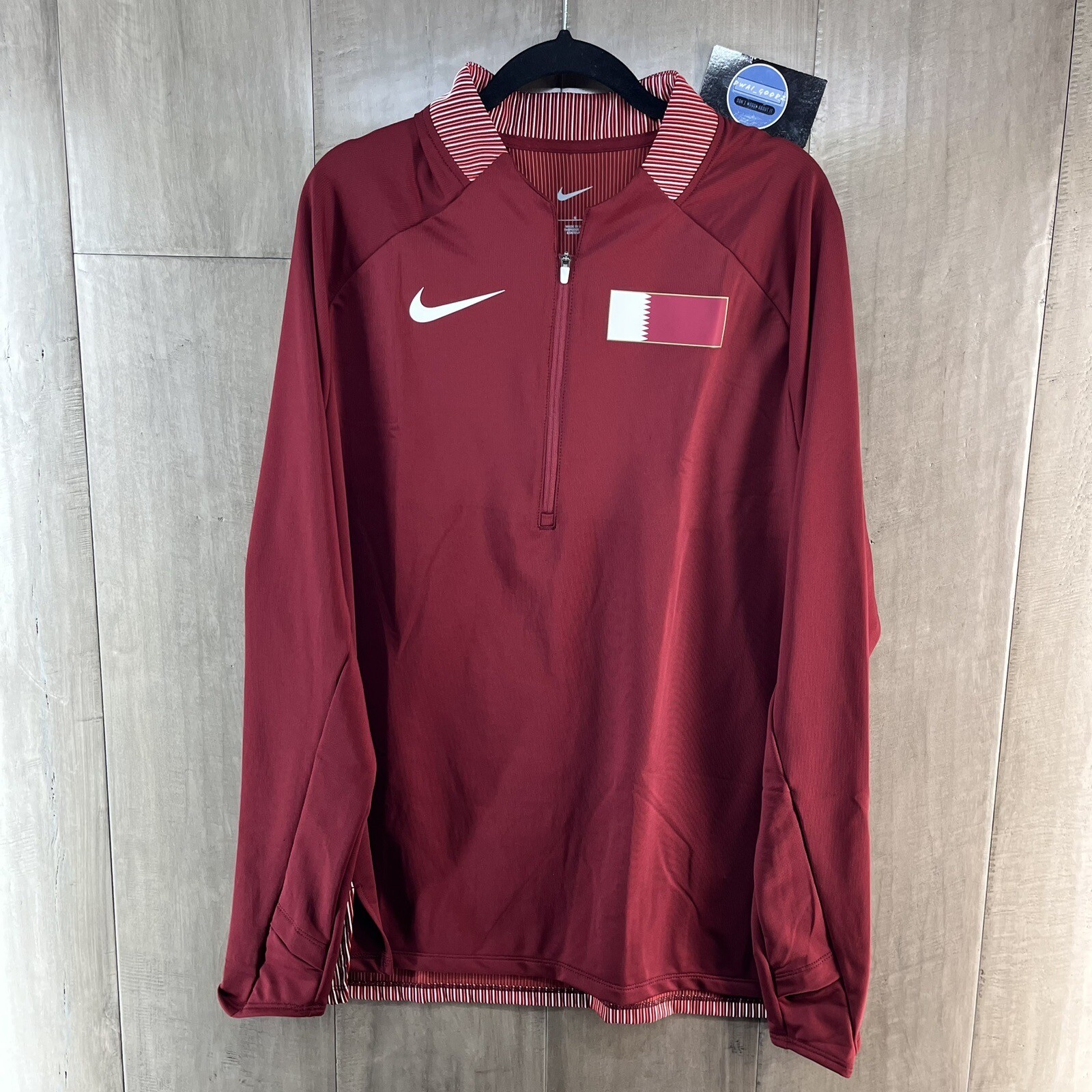 Nike Pro Elite Racing Qatar 1/4 Zip Pullover Track Jacket Red XL CI8847-611 gallery
