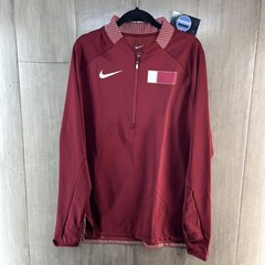 Nike Pro Elite Racing Qatar 1/4 Zip Pullover Track Jacket Red XL CI8847-611