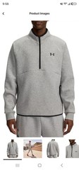 NWT Under Armour Unstoppable Fleece Half Zip Men’s L Heather Gray NWT