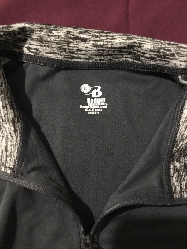 BADGER SPORT (4197) 1/4 ZIP LONG SLEEVE PULLOVER - GRAPHITE SIZE: LARGE - NEW gallery