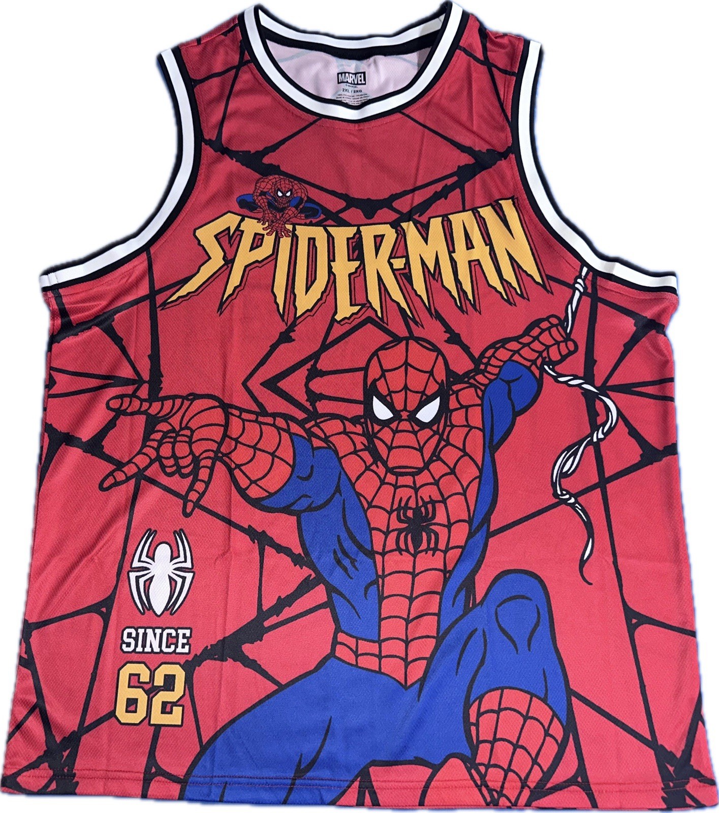 Spider-man Marvel Red Basketball Jersey #62 Mens 3XL New gallery