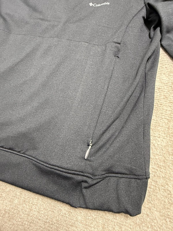 Columbia Pullover Mens Extra Large Black Stretch Funnel Neck Zip Pockets Outdoor gallery