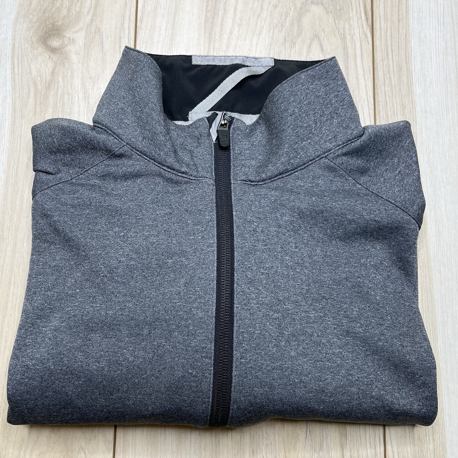 Zero Restriction 1/4 Zip Pullover Sweater Logo Embroidery Gray Men Size Large gallery