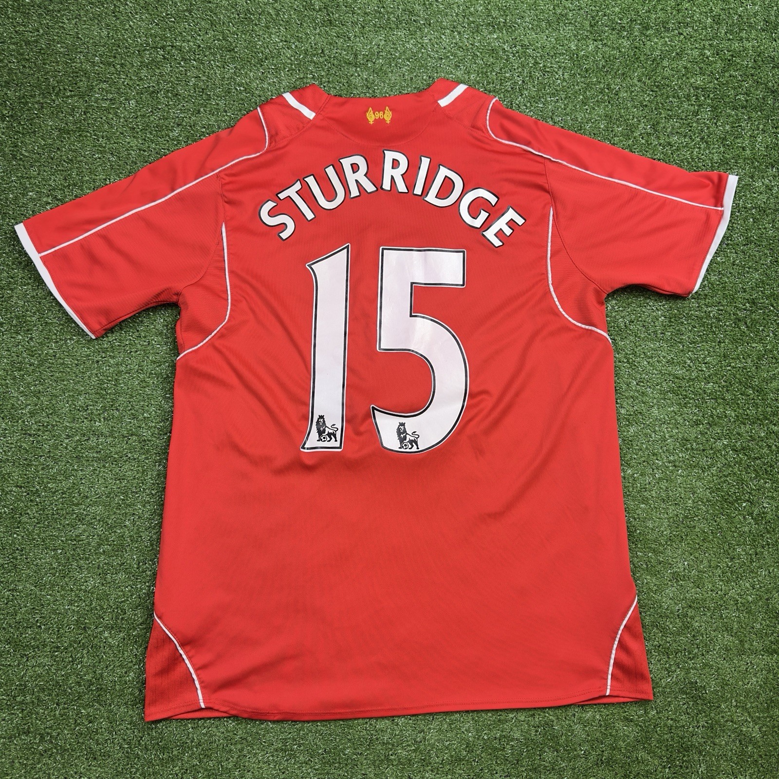 Liverpool Warrior 2014-2015 Home Daniel Sturridge Football Jersey Mens Medium gallery