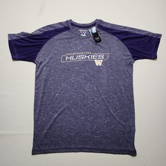 Champion Washington Huskies Men Size Large Purple Athletic Short Sleeve Tee G1