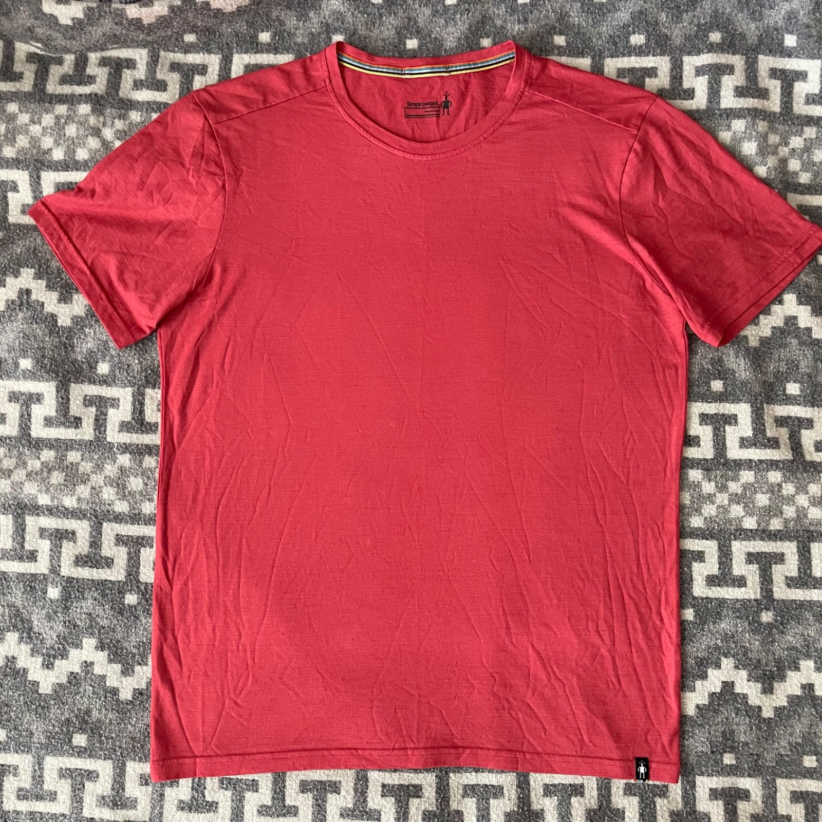 Smartwool Merino Base Layer T Shirt Men’s Large Scarlet Red Short Sleeve Nylon L gallery