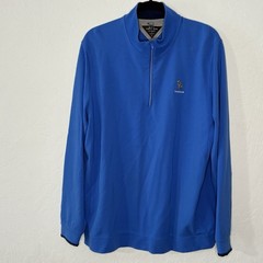 Adipure by Adidas 1/4 Zip Pullover Blue Size Large Golf Athletic Casual Layer