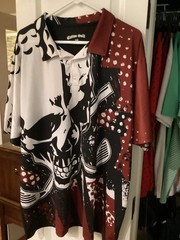 Tattoo Golf Polo Shirt Mens Large Blade Collection Black Skull 3xl