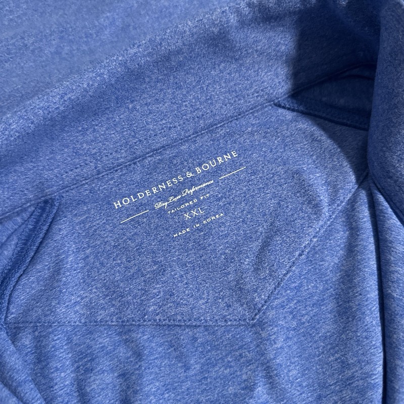 Holderness & Bourne Mens 2XL Quarter Zip Heathered Oxford Golf Westland Pullover gallery