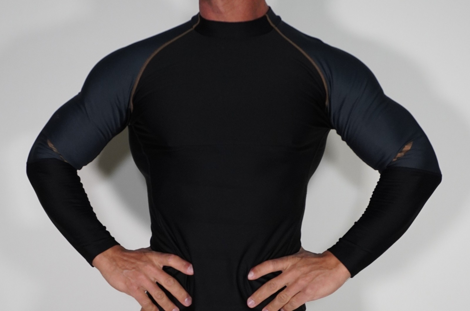 MEN'S LONG SLEEVE THICK COMPRESSION ATHLETIC SHIRT SIZE L gallery