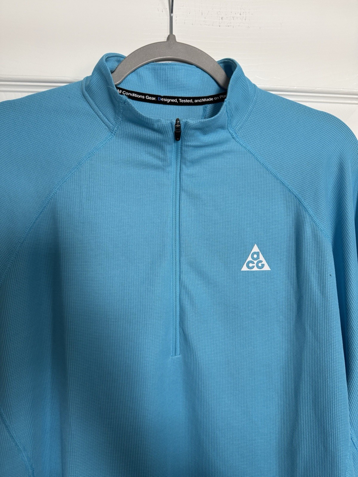 Nike ACG Dri-FIT 1/4 Zip Long Sleeve Pullover Sweater Light Blue - Large gallery