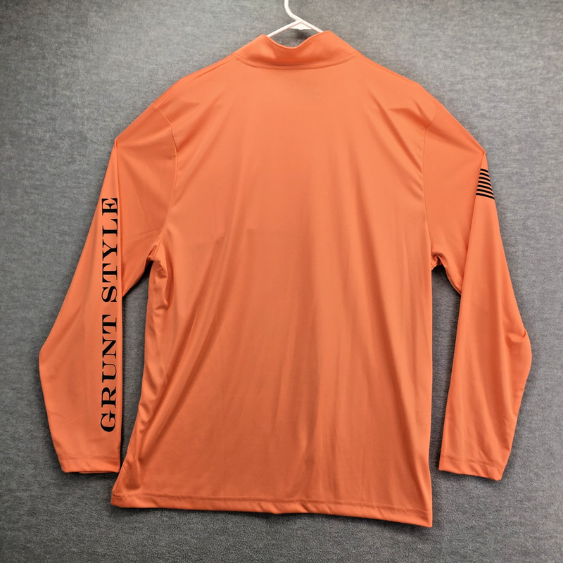 Grunt Style 1/4 Zip Performance Pullover Size XL Stretch Orange Fishing gallery