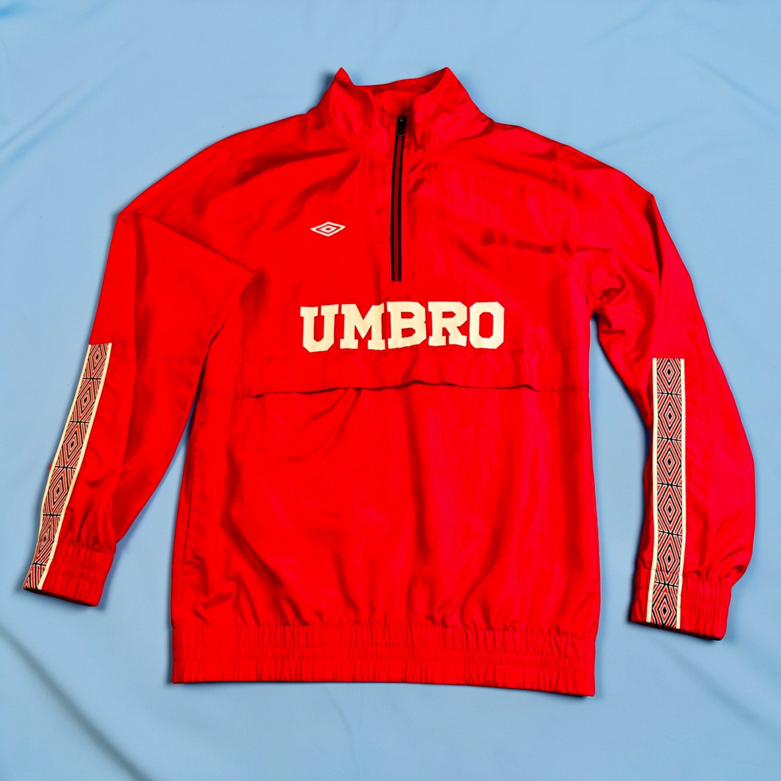 Adult Medium, UMBRO 1/4 Zip Nylon Windbreaker With Kangaroo Pocket gallery