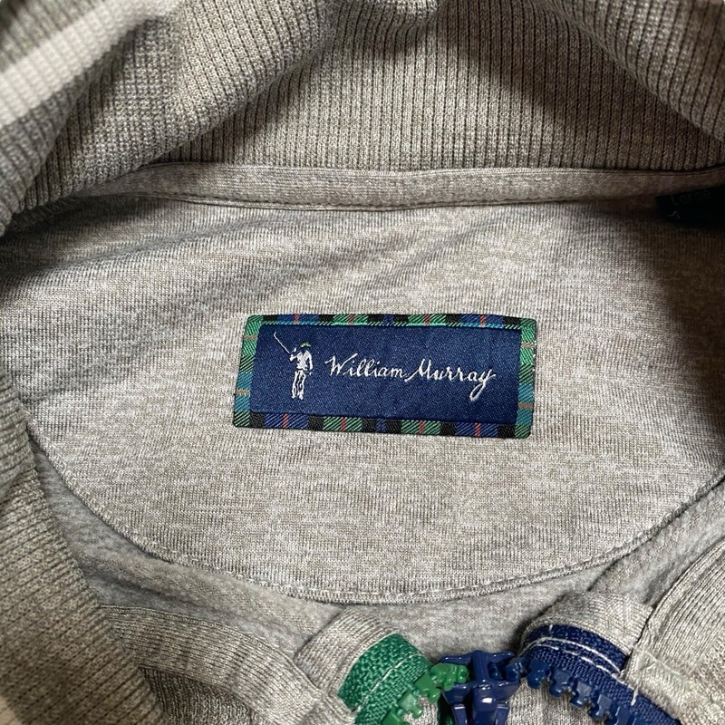 William Murray Sweater Mens Large Gray Golf Zip Pullover Performance gallery