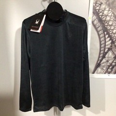 Spyder Active Breathable Quick Dry Stretch Long Sleeve Shirt Mens S-M Gray Black